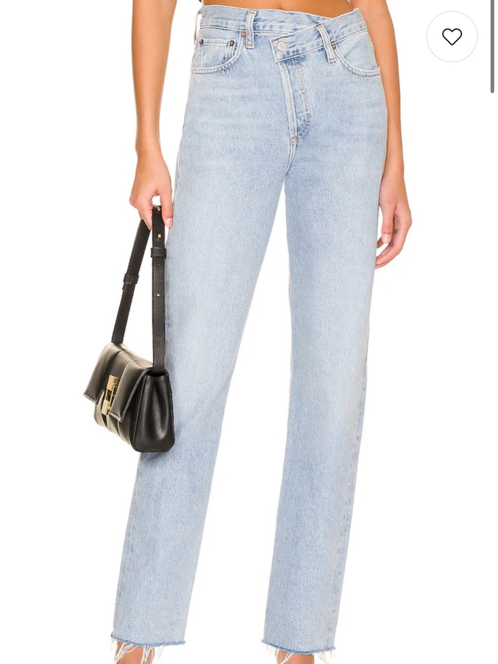 Agolde Light Blue High-Rise Straight Jeans